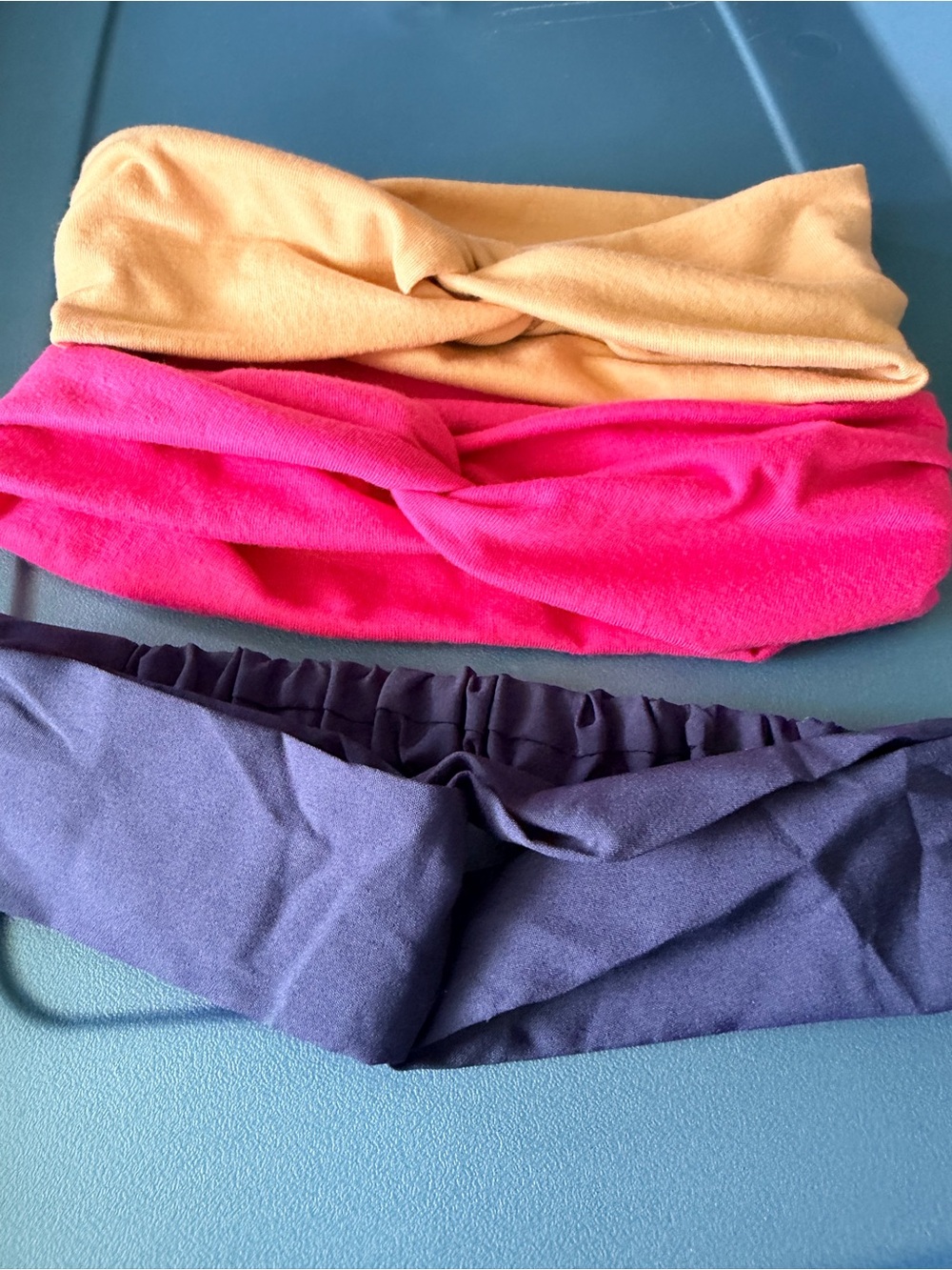 Knotted Stretch Headbands - creme, Hot Pink, Navy